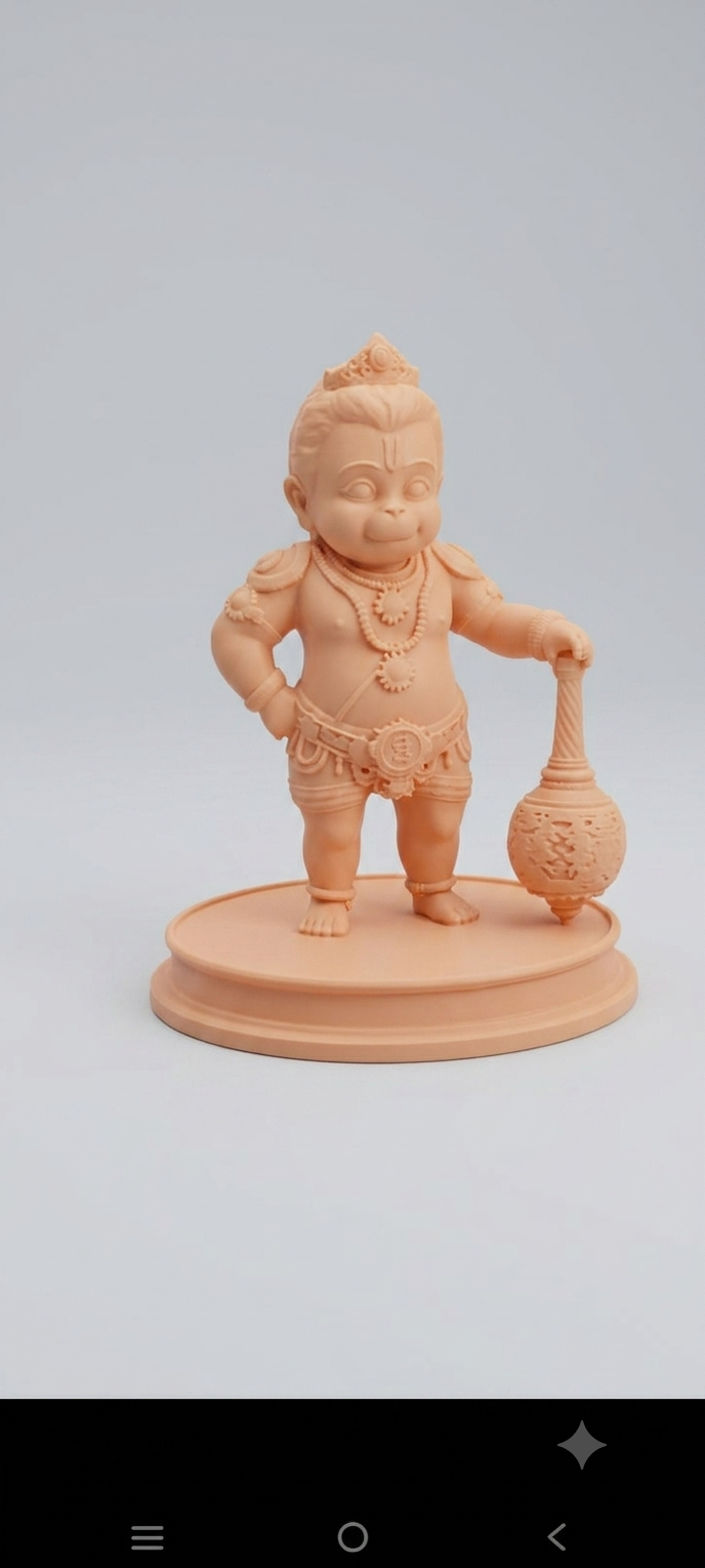 Hanuman Ji Fat Chibi 3D Model (5 Inch)